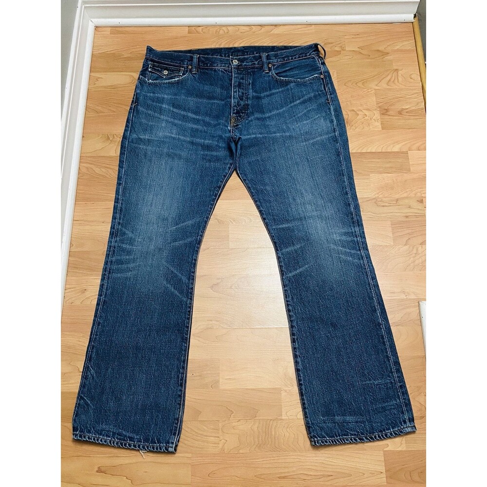 Polo Ralph Lauren Rockland 320 Button Fly Men's Bootcut Jeans Distressed 38x32